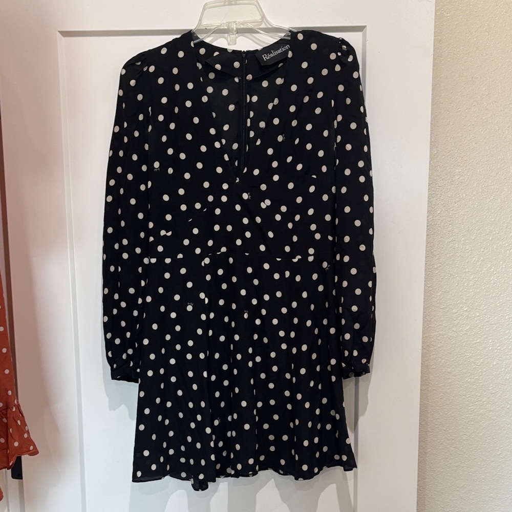 Réalisation Par Black and White Polka Dot Dress